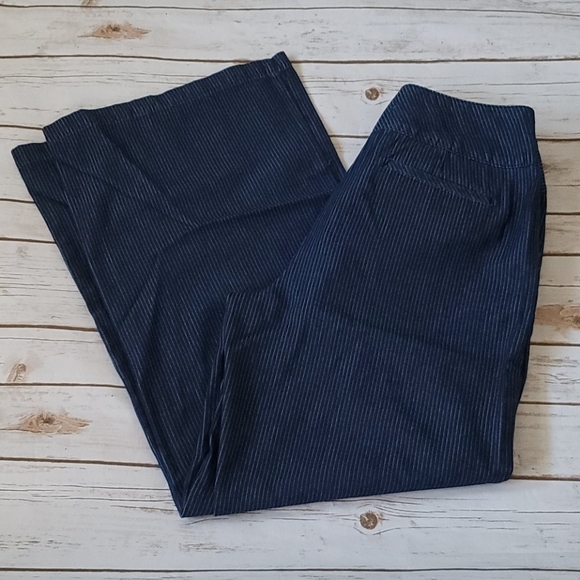 Cato wide leg wide waist pin striped jeans NWT - Picture 7 of 11